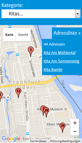 Karte alle Kitas