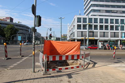 Bild vergrößern: Rohrbruch Logenstraße