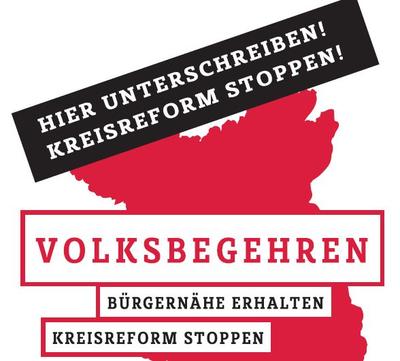 Bild vergrern: Flyer Volksbegehren Brgernhe erhalten Kreisreform stoppen