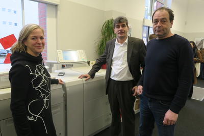 Bild vergrößern: Betriebsbesuch KopierFritze Elke Gündel, Dr. Martin Wilke, Hans-Georg Gündel
