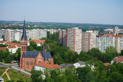 Bild vergrern: Foto: Luftbild Frankfurt (Oder) - Kath. Kirche 
