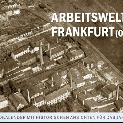 Titelblatt des Kalenders 2020, Luftbild der Steingutfabrik Theodor Paetsch