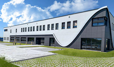 Bild vergrern: Der Neubau von Yamaichi Electronics am Standort Frankfurt (Oder)