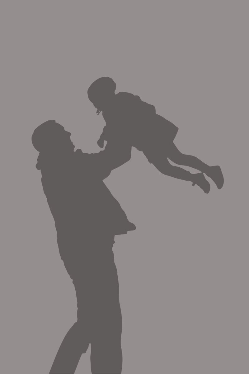 Grau Dunkelgrau Weiß Illustration Vater Sohn Papa Kind Pinterest Pin