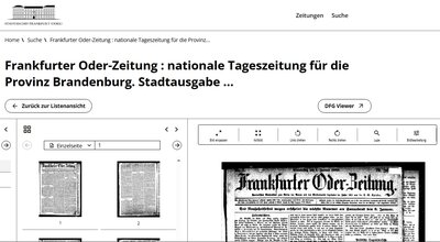 Digitales Zeitungsarchiv Frankfurt (Oder)